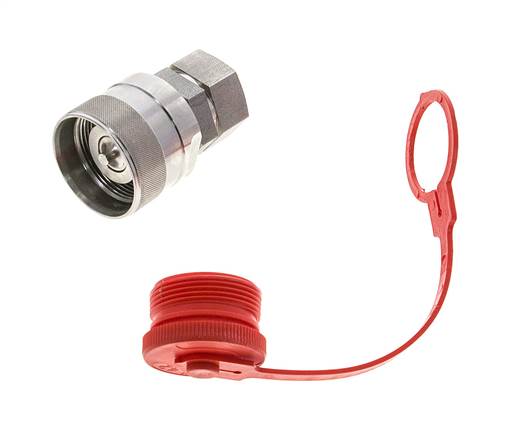 Edelstahl DN 20 Hydraulik-Kupplungsstecker G 3/4 Zoll Innengewinde ISO 14541 D M42 x 2