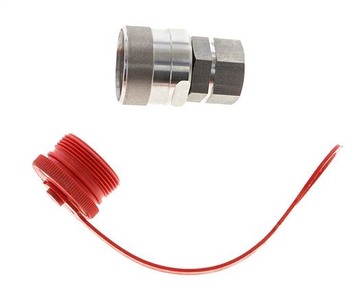 Edelstahl DN 20 Hydraulik-Kupplungsstecker G 3/4 Zoll Innengewinde ISO 14541 D M42 x 2