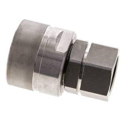 Edelstahl DN 25 Hydraulik-Kupplungsstecker G 1 Zoll Innengewinde D M48 x 3