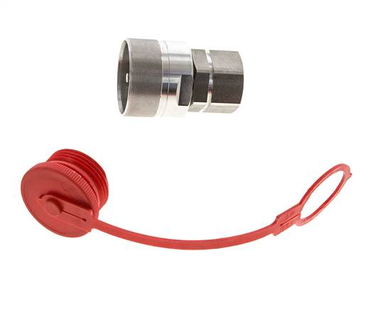 Edelstahl DN 25 Hydraulik-Kupplungsstecker G 1 Zoll Innengewinde D M48 x 3