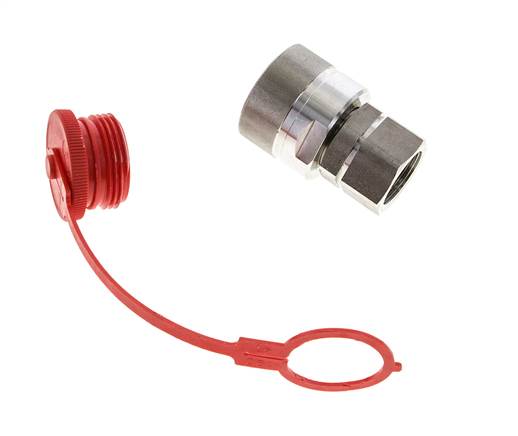 Edelstahl DN 25 Hydraulik-Kupplungsstecker G 1 Zoll Innengewinde D M48 x 3