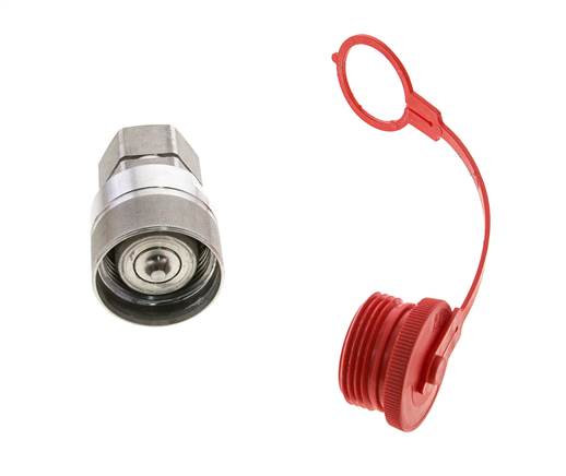 Edelstahl DN 25 Hydraulik-Kupplungsstecker G 1 Zoll Innengewinde D M48 x 3