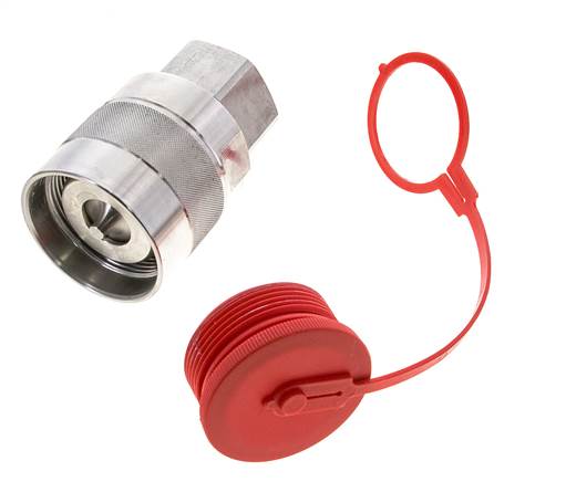 Edelstahl DN 31,5 Hydraulik-Kupplungsstecker G 1 1/2 Zoll Innengewinde D M70 x 3