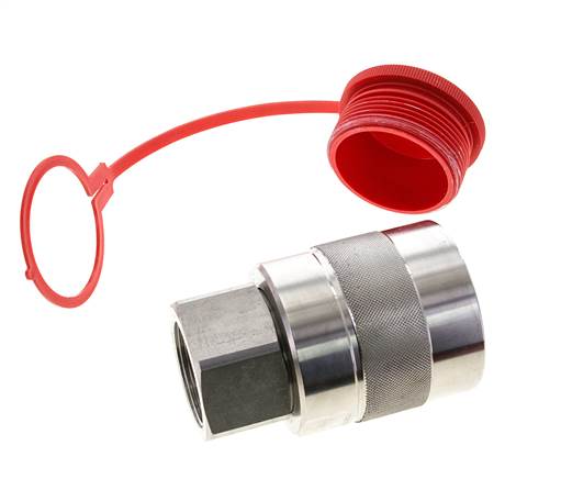 Edelstahl DN 31,5 Hydraulik-Kupplungsstecker G 1 1/2 Zoll Innengewinde D M70 x 3