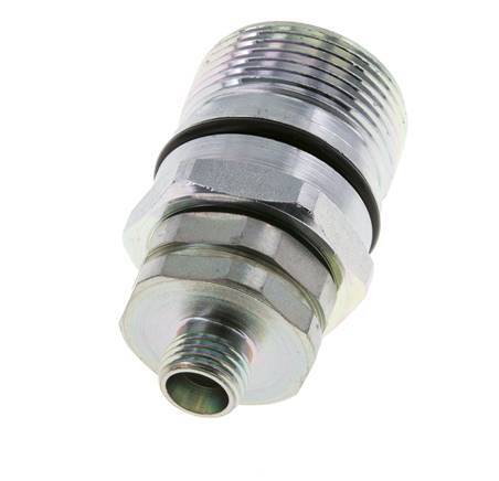 Steel DN 12.5 Hydraulic Coupling Socket 8 mm L Compression Ring ISO 14541/8434-1 D M36 x 2