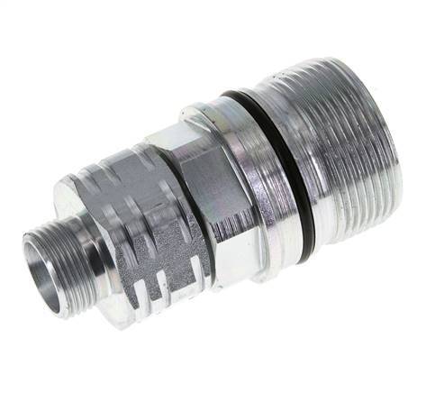 Steel DN 20 Hydraulic Coupling Socket 15 mm L Compression Ring ISO 14541/8434-1 D M42 x 2