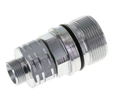 Steel DN 20 Hydraulic Coupling Socket 15 mm L Compression Ring ISO 14541/8434-1 D M42 x 2
