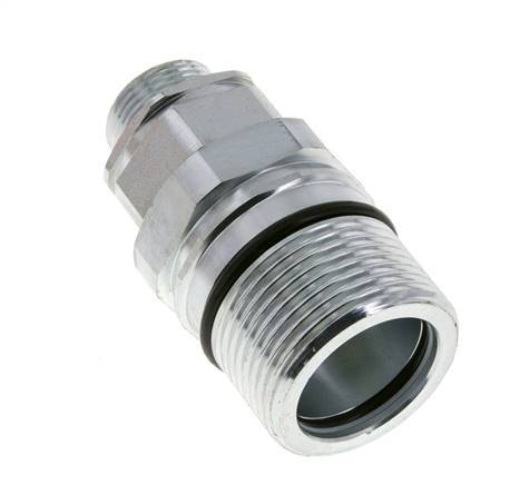 Stahl DN 25 Hydraulikkupplung Muffe 22 mm L Druckring ISO 8434-1 D M48 x 3