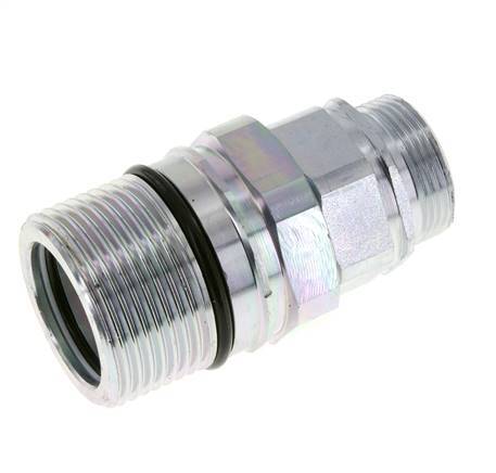 Steel DN 25 Hydraulic Coupling Socket 28 mm L Compression Ring ISO 8434-1 D M48 x 3