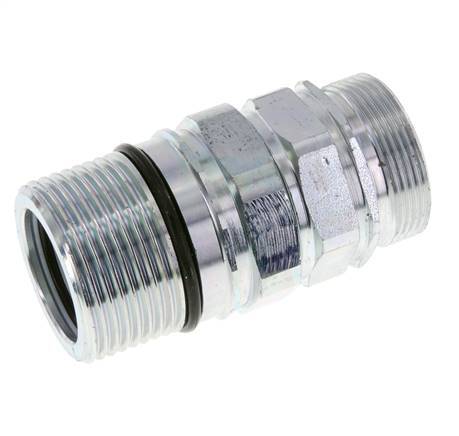 Stahl DN 25 Hydraulikkupplung Muffe 35 mm L Druckring ISO 8434-1 D M48 x 3