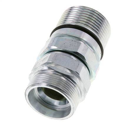 Stahl DN 25 Hydraulikkupplung Muffe 35 mm L Druckring ISO 8434-1 D M48 x 3