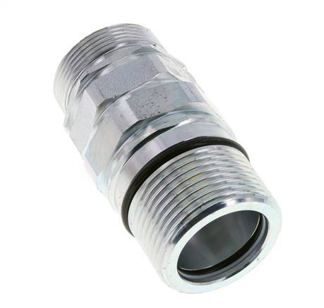 Stahl DN 25 Hydraulikkupplung Muffe 35 mm L Druckring ISO 8434-1 D M48 x 3