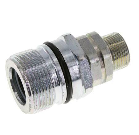 Steel DN 12.5 Hydraulic Coupling Socket 14 mm S Compression Ring ISO 14541/8434-1 D M36 x 2