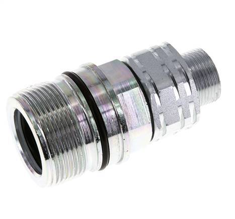 Steel DN 20 Hydraulic Coupling Socket 16 mm S Compression Ring ISO 14541/8434-1 D M42 x 2