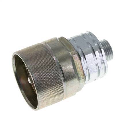 Steel DN 20 Hydraulic Coupling Plug 12 mm L Compression Ring ISO 14541/8434-1 D M42 x 2