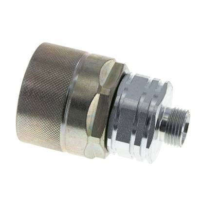 Steel DN 20 Hydraulic Coupling Plug 12 mm L Compression Ring ISO 14541/8434-1 D M42 x 2