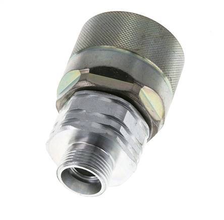 Steel DN 20 Hydraulic Coupling Plug 15 mm L Compression Ring ISO 14541/8434-1 D M42 x 2
