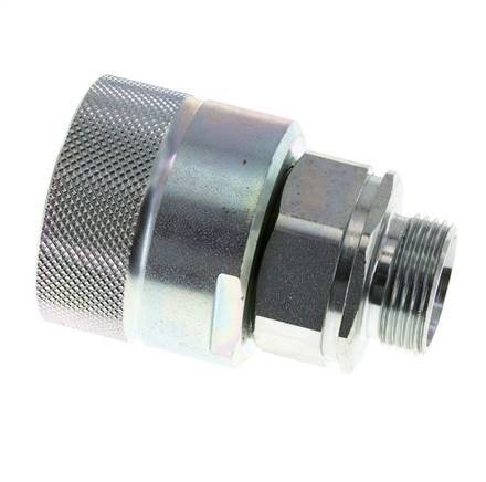 Stahl DN 25 Hydraulikkupplung Stecker 22 mm L Druckring ISO 8434-1 D M48 x 3