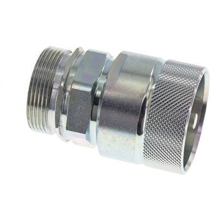 Stahl DN 25 Hydraulikkupplung Stecker 35 mm L Druckring ISO 8434-1 D M48 x 3