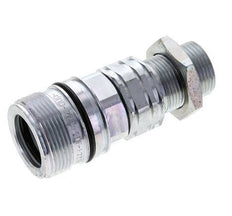 Steel DN 20 Hydraulic Coupling Socket 22 mm L Compression Ring Bulkhead ISO 14541/8434-1 D M42 x 2