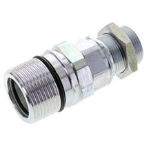 Steel DN 25 Hydraulic Coupling Socket 28 mm L Compression Ring Bulkhead ISO 8434-1 D M48 x 3