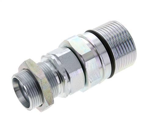 Steel DN 25 Hydraulic Coupling Socket 28 mm L Compression Ring Bulkhead ISO 8434-1 D M48 x 3