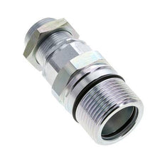 Steel DN 25 Hydraulic Coupling Socket 28 mm L Compression Ring Bulkhead ISO 8434-1 D M48 x 3