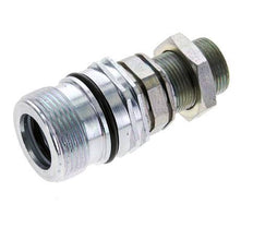 Steel DN 12.5 Hydraulic Coupling Socket 16 mm S Compression Ring Bulkhead ISO 14541/8434-1 D M36 x 2