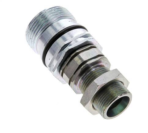 Steel DN 12.5 Hydraulic Coupling Socket 16 mm S Compression Ring Bulkhead ISO 14541/8434-1 D M36 x 2