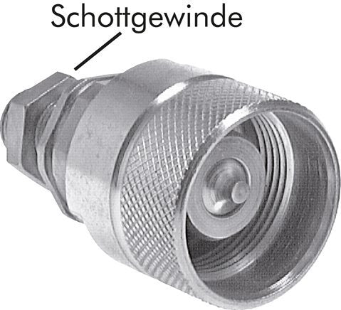 Steel DN 25 Hydraulic Coupling Plug 20 mm S Compression Ring Bulkhead ISO 8434-1 D M48 x 3
