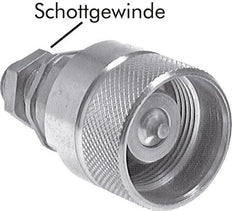 Steel DN 25 Hydraulic Coupling Plug 20 mm S Compression Ring Bulkhead ISO 8434-1 D M48 x 3