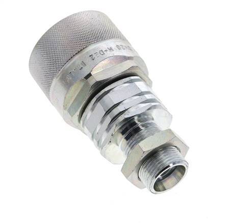 Steel DN 20 Hydraulic Coupling Plug 15 mm L Compression Ring Bulkhead ISO 14541/8434-1 D M42 x 2