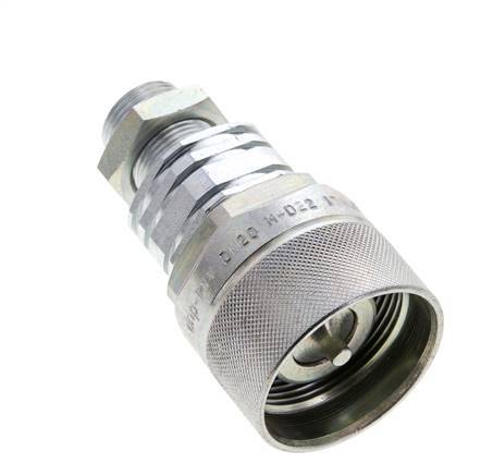Steel DN 20 Hydraulic Coupling Plug 15 mm L Compression Ring Bulkhead ISO 14541/8434-1 D M42 x 2