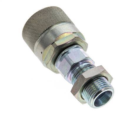 Steel DN 10 Hydraulic Coupling Plug 12 mm S Compression Ring Bulkhead ISO 14541/8434-1 D M28 x 2