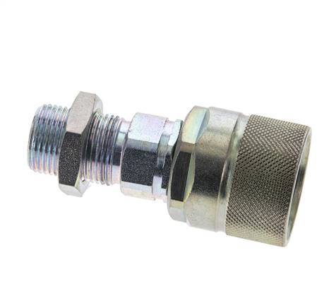 Steel DN 10 Hydraulic Coupling Plug 12 mm S Compression Ring Bulkhead ISO 14541/8434-1 D M28 x 2