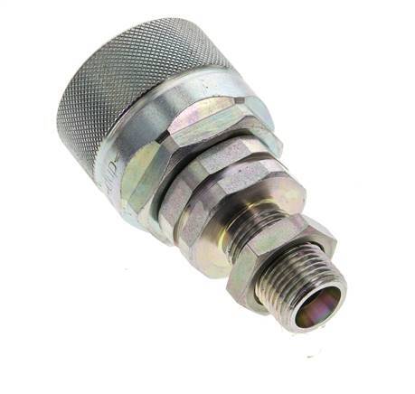 Steel DN 12.5 Hydraulic Coupling Plug 10 mm S Compression Ring Bulkhead ISO 14541/8434-1 D M36 x 2