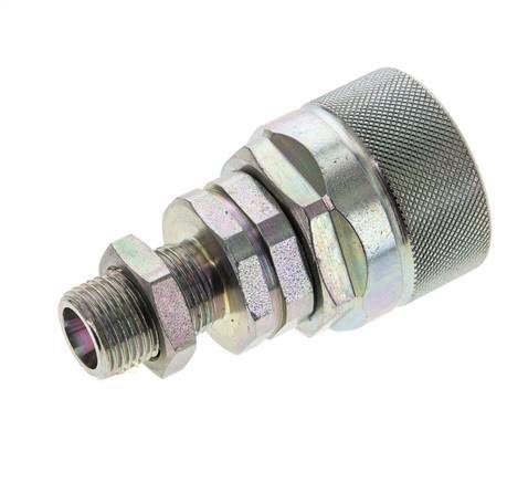 Steel DN 12.5 Hydraulic Coupling Plug 10 mm S Compression Ring Bulkhead ISO 14541/8434-1 D M36 x 2