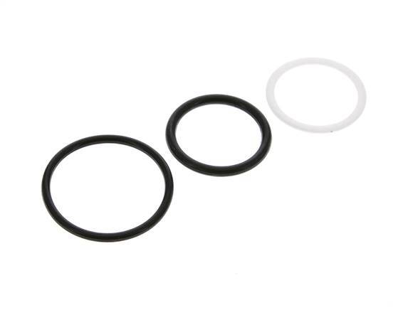 PTFE/NBR Seals Set for ISO 14541 Hydraulic Coupling (M 42 x 2 and 48 mm) [5 Pieces]