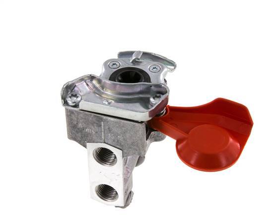 Lieferung Rot Aluminium Gladhand-Kupplung 2 x M16x1,5 Innengewinde DIN 74254