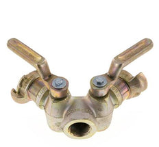 G 3/4'' Doppeldrosselventil Klauenkupplung DIN 3487 Gusseisen