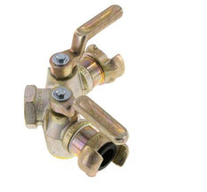 G 3/4'' Doppeldrosselventil Klauenkupplung DIN 3487 Gusseisen