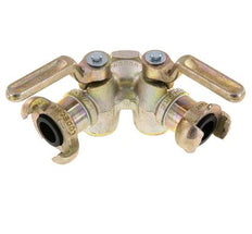 G 3/4'' Doppeldrosselventil Klauenkupplung DIN 3487 Gusseisen