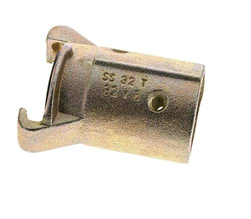 Sandstrahlkupplung 32x48 mm Schlauchanschluss Temperguss Kupplungslänge 136 mm