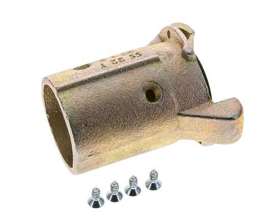 Sandstrahlkupplung 32x48 mm Schlauchanschluss Temperguss Kupplungslänge 136 mm