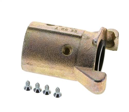 Sandstrahlkupplung 32x48 mm Schlauchanschluss Temperguss Kupplungslänge 136 mm