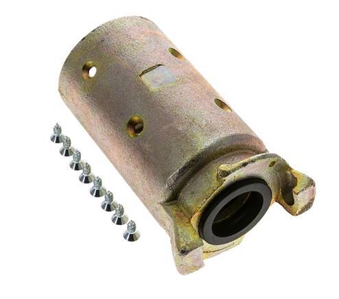 Sandstrahlkupplung 42x60 mm Schlauchanschluss Temperguss Kupplungslänge 137 mm