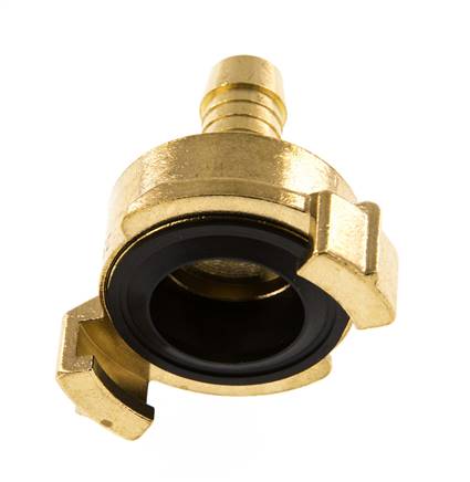 13 mm (1/2'') Hose Barb GEKA Gartenschlauch Messingkupplung Drehbar im entkuppelten Zustand