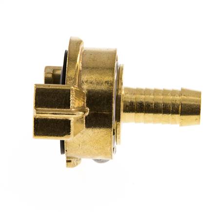 13 mm (1/2'') Hose Barb GEKA Gartenschlauch Messingkupplung Drehbar im entkuppelten Zustand