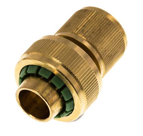 Messing GARDENA Style Schlauchverbinder 19 mm (3/4") Wasserstop