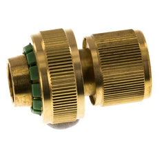 Messing GARDENA Style Schlauchverbinder 19 mm (3/4") Wasserstop